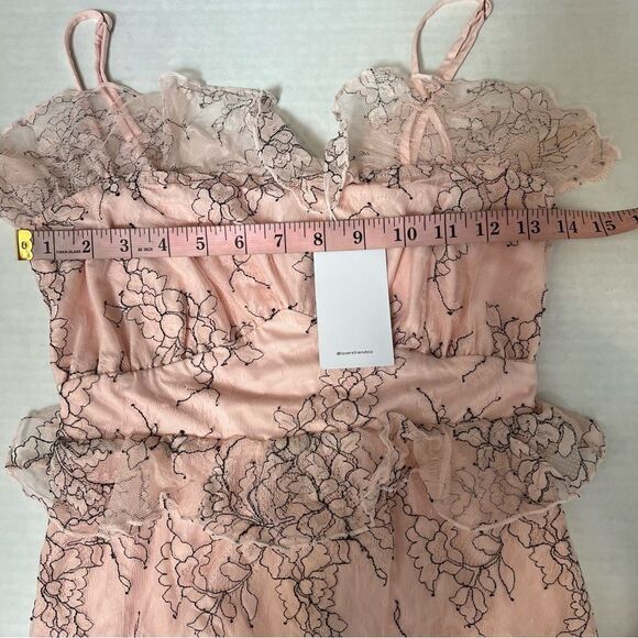 NWT Revolve x Lovers + Friends Adaline Mini Dress in Soft Blush | size XS - Picture 8 of 13
